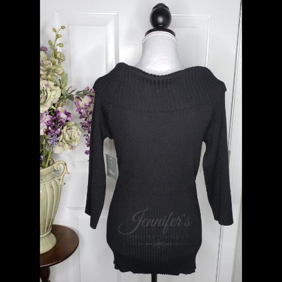 89th & Madison NEW Women's Black Cowl Neck Sweater Size XL - Picture 5 of 12
